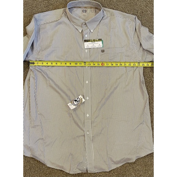 Cinch Mens NEW Western Shirt Tencel 2XL Button Down Brown Stripe MTW1104731 - Picture 4 of 7